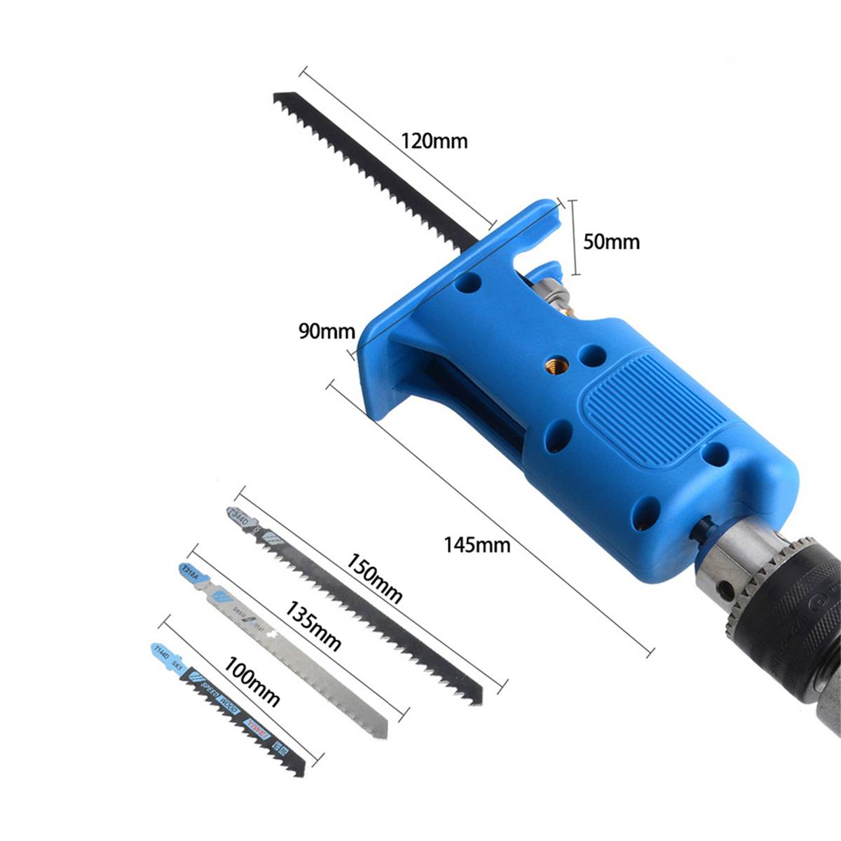 Cordless Reciprocating Saw Adapter Electric Drill Modified Electric Saw Power Tool Attachment Adapter For Wood Metal Cutter Saw
