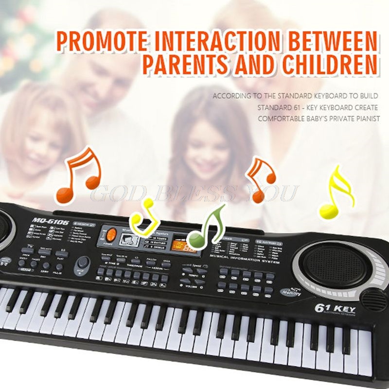 61 Keys Electronic Organ Digital Piano Keyboard with Microphone Kids Children Music Toy Drop Shipping