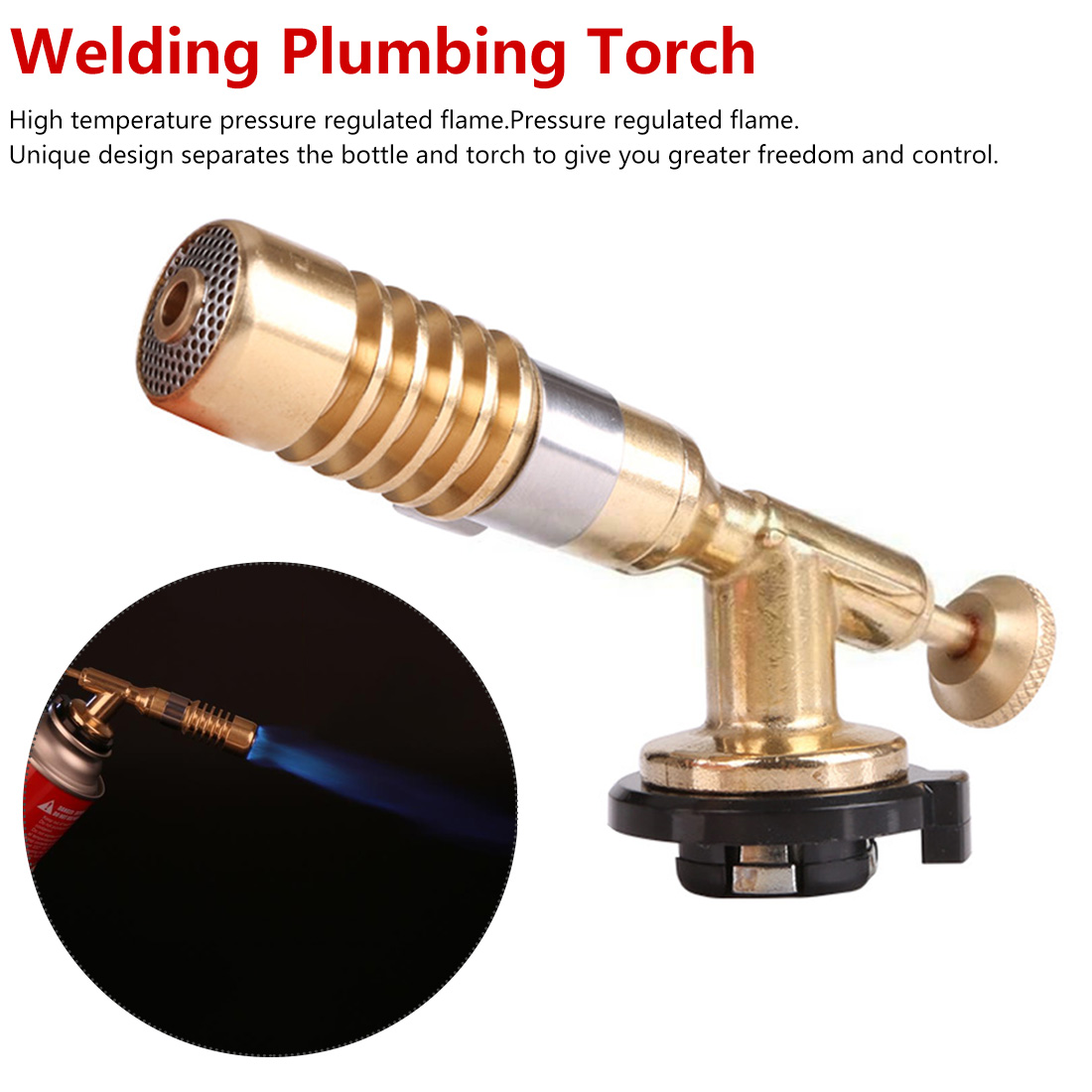 Adjustable High Temperature Gas High Temperature Brass Gas Turbo Torch Aluminum Brazing Propane Weld Plumbing