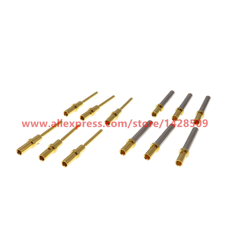 50 Pcs DTM 0460-202-2031 0462-201-2031 Gold Plated Solid Terminal Size 20 AWG Deutsch Pin Female Male
