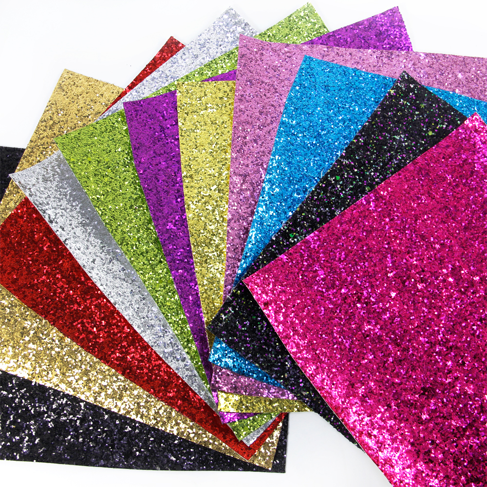 David accessories 20*33cm Chunky glitter faux artificial Synthetic leather fabric hair bow diy decoration crafts 1piece,1Yc5788
