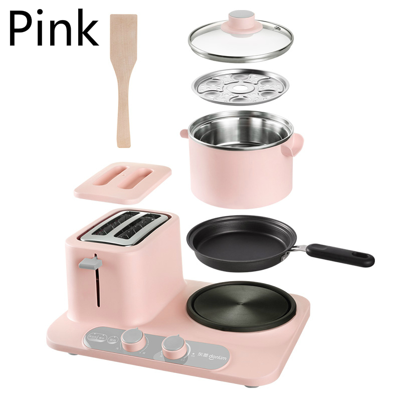 3 In 1 Breakfast Makers Toast Grill Frying Pan Soup Pot Cooking Pot Bread Machine 6 Files Adjust Toaster Oven Omelette Bakery