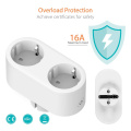 New 110V/220V Smart Socket Smart Plug Dual Wifi Plugs 2 in 1 Extenders Socket Works with Alexa Google Home Smart Life App Timing