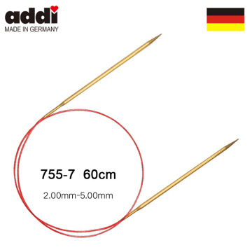 Addi knitting needles Lace Needles 60cm, Non Nickel-plated circular needle 755-7