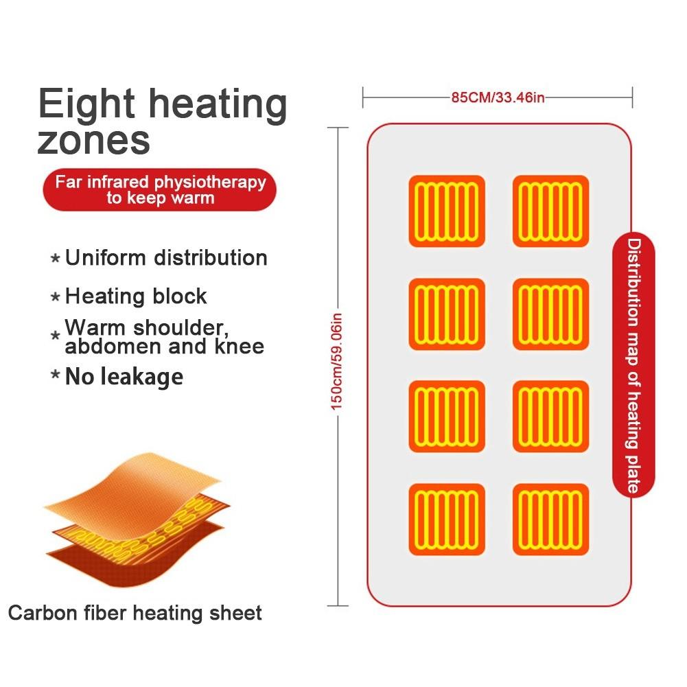 USB Winter Heating Shawl Electric Blanket Echargeable Coral Fleece Warm Quilt Pad Three Adjustable Home Heating Supplie