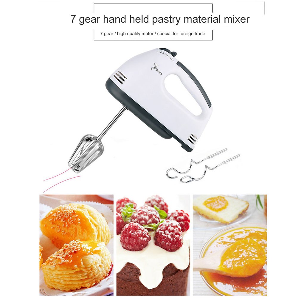 Manual Mini Blender 7 Speed Dough Hand Mixer Food Blender Multifunctional Food Processor Electric Kitchen Mixer
