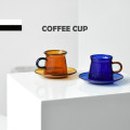 Multi-Color glass coffee mug for tea Couples Drinking glasses mugs coffee cups creativity Heat Resistant Healthy Tea Drink Cup