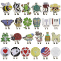 55 Kinds Different Design Golf Marker w Golf Hat Clip Clamp Golf Ball Mark(animals,wine cup,plants,shoes,flag) 1pcs