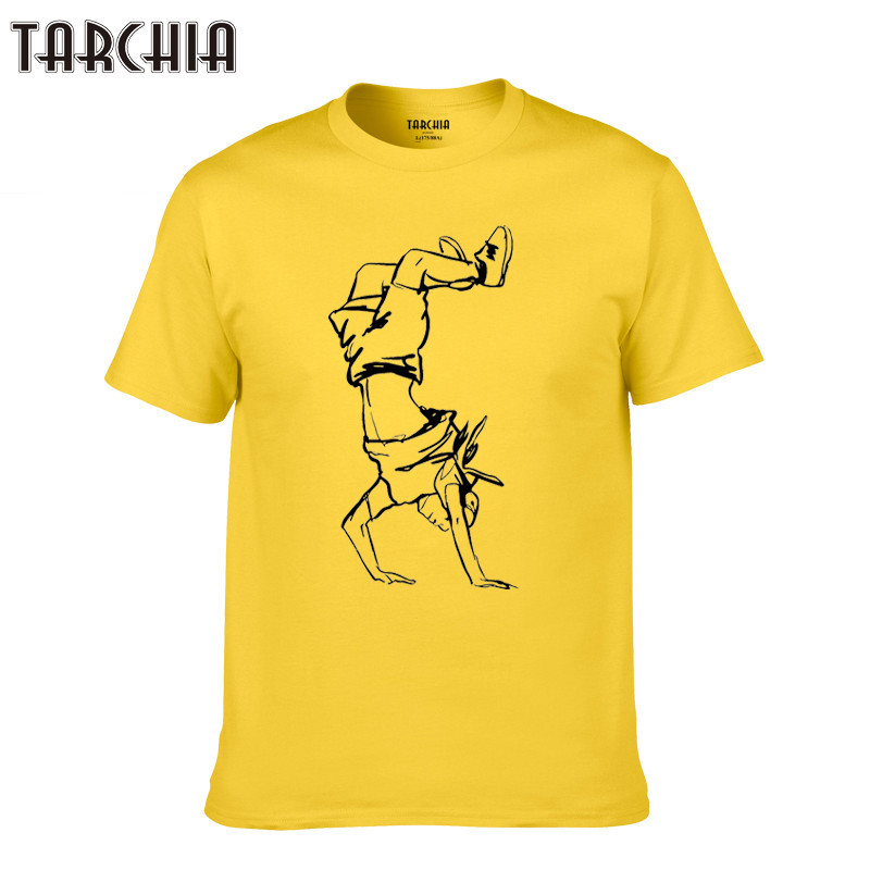 TARCHIA 2021 Top Men Tshirt Homme Brand Clothing T-Shirt Hip Hop Male Cotton Casual Short Sleeve Tees Boy Guy Dancing Breakdance