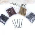 100pcs/bag 5cm Alloy Bobby Pins Curly Wavy Hair Clips Barrettes Invisible Girls Hairpins Wedding Party Hair Styling Accessories