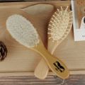 Wooden Baby Hair Brush+Comb Set for Infant Massage and Cradle Appease Perfect Baby Shower Gift