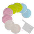 8Pcs/lot Reusable Cotton Pads Make up Facial Remover Double layer Wipe Pads Nail Art Washable Cleaning Pads With Bag dropshiop