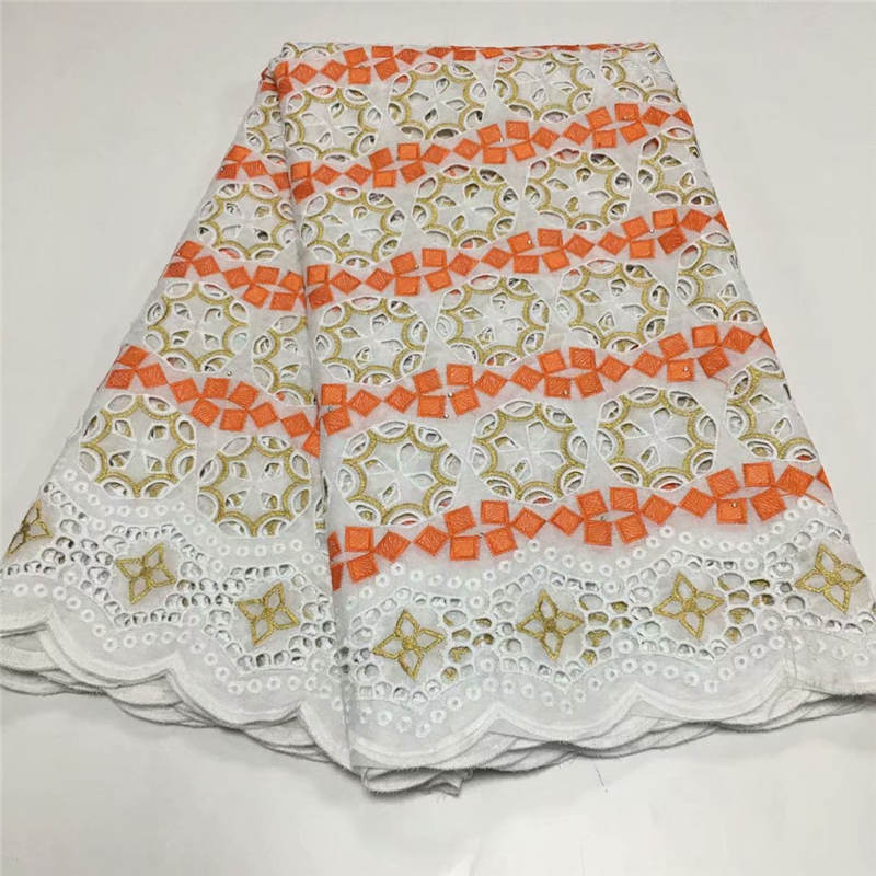 /AQP) NEW African Lace Fabric 2021 High Quality Punch Cotton Fabric Swiss voile Lace in switzerland For Dress 5Yards/Lot! (30