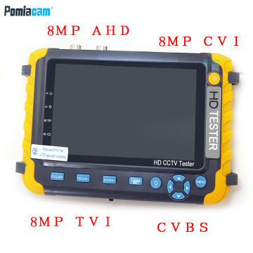 IV8W CCTV tester monitor for 8MP AHD TVI CVI CVBS camera testing RS485 PTZ control VGA HDMI input UTP Cable testing