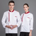 Chef's Long Sleeve Qiu Dong Outfit White Chef Uniform Custom Hotel Canteen Cooks Clothes Men And Women