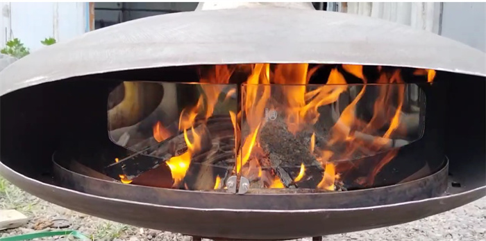 modern real fire fireplace