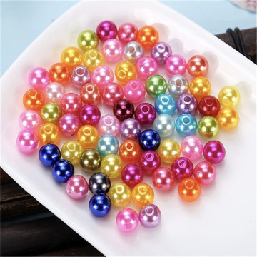 200pcs/Lot 6mm Acrylic Round Pearl Spacer Loose Beads Jewelry ,Garment Making