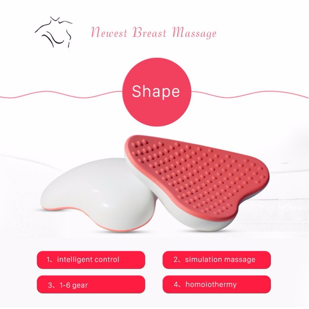 3D Breast Massage Electric Nipple Chest Enlarger Breast Enhancer Machine Vibration Stimulator Breast Acupressure Massager