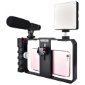 YELANGU Pro Smartphone Video Rig Filmmaking Case Phone Video Stabilizer Grip Mount for IPhone Xs Max XR X 8 Plus Samsung Huawei