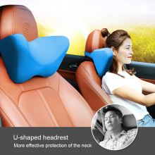 LOEN U Shape Memory Foam Car Travel Pillow Neck Pillow to Ease Fatigue Auto Headrest Lumbar Support For Car Office Home Chair