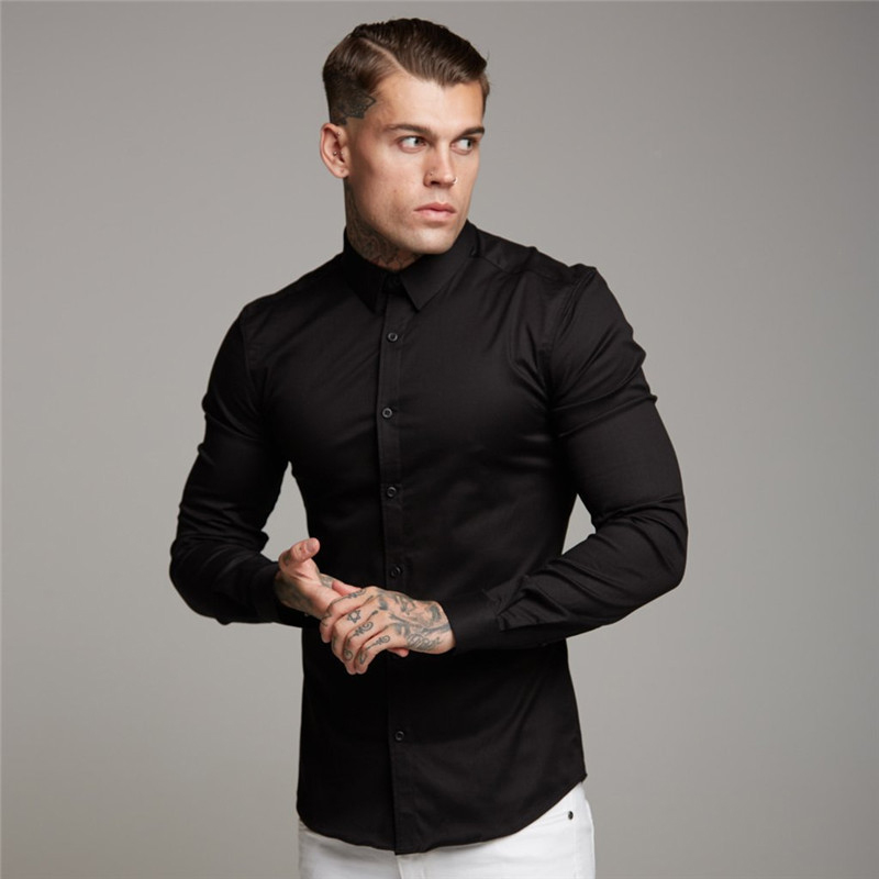 Streetwear Summer Casual Men's Shirt 2019 Men's Business Fashion Long Sleeve Shirt Jogger Brand Men's Shirt