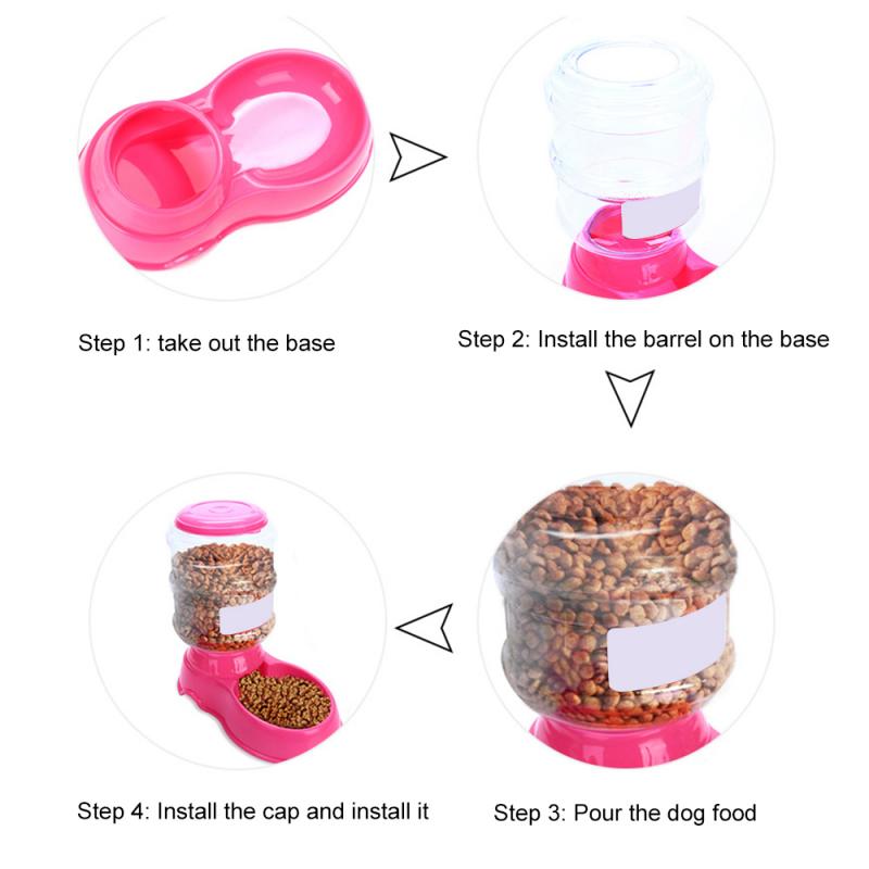 3.5L Plastic Pet Drinkers Cat Dog Automatic Feeder Drinking Animal Pet Food Container Water Bowl for Pets Dog Automatic Drinkers