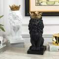 Abstract Resin Lion Sculpture Crown Lion Statue Handicraft Decorations Lion King Modle Home Decoration Accessories Gifts