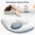 Buckwheat Sleep Pillow Bed Backrest Pillow Pregnant Women Pillow Waist Lumbar Support Prevent Lumbar Muscle Strain Reduce