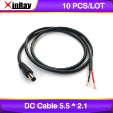 Free Shipping High Quaility 10pcs/lot 5.5 X 2.1mm DC Power Male Jack for CCTV ,CCTV Accessories,Wholesale XR-AC17.