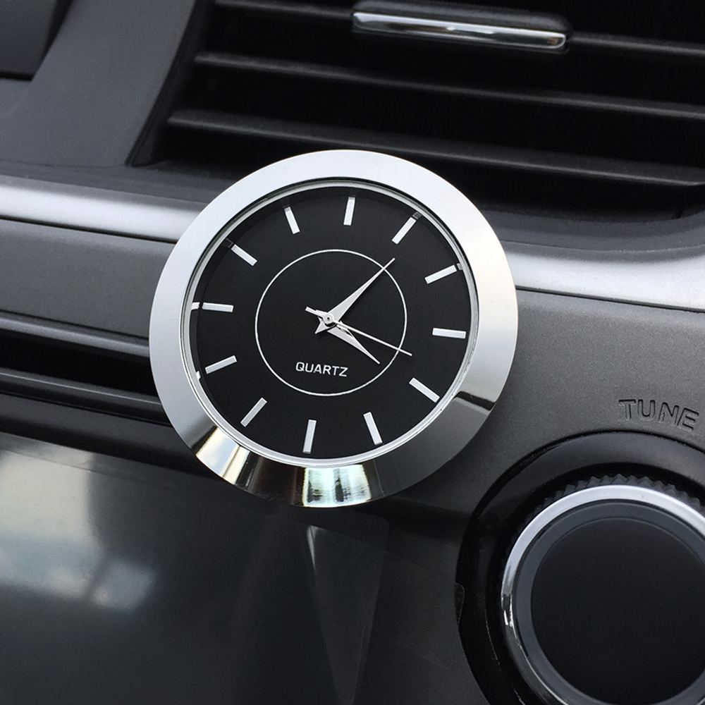 Car Clock Ornament Automotive Quartz Watch Decoration Automobiles Interior Stick-On Time Display Clock In Car Accessories Gifts