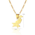 Ethlyn Pakistan Map Pendant Necklaces Gold Color Pakistani Country Ethnic Map Jewelry Gifts for Unisex P137