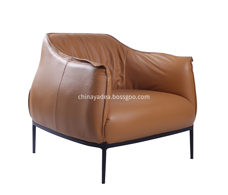 Arhcibald Armchair Version In Brown Leather