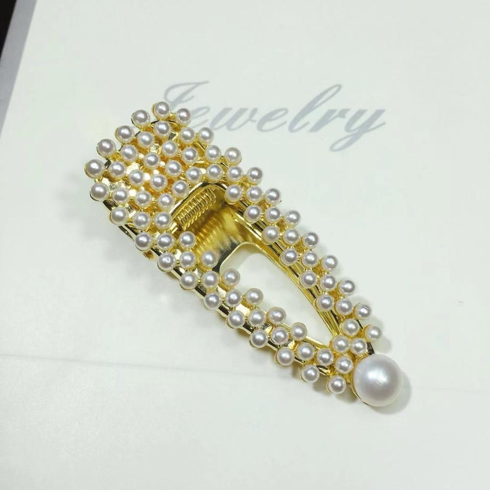 ZHBORUINI 2019 Pearl Beads Hair Clip for Woman Freshwater Pearl Jewelry Barrette Handmade Hair Pin Accessories Gift Wholesale