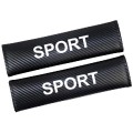 Car Safety Belt Cover For Mazda Sport Carbon Fiber Leather Car Safety Seatbelt Shoulder Pad