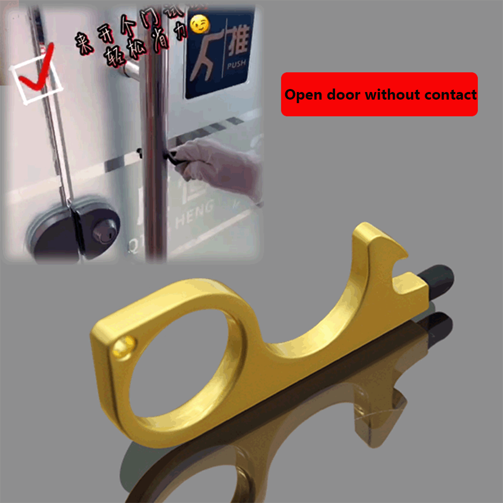 Safety Stylus Door Opener Without Touch Key Anti-bacterial Elevator Button Door Handle Multi-function Bottle Opener Non-contact
