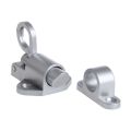 Window Gate Security Pull Ring Spring Bounce Door Bolt Aluminum Latch Lock Grey