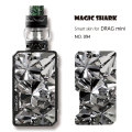 Skull Crystal Diamond Print Rose Vintage Motorcycle Case Vape Sticker Pod Skin for Voopoo Drag Mini E Cigar