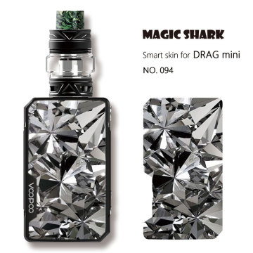 Skull Crystal Diamond Print Rose Vintage Motorcycle Case Vape Sticker Pod Skin for Voopoo Drag Mini E Cigar