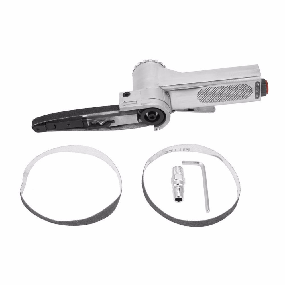 Industrial Air Belt Sander Pneumatic Polishing Tool 16000rpm 10*330mm/20*520mm Pneumatic Tool Set for Grinding Polishing