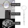 100Pcs/Pack 3 in 1 Eyeglass Screwdriver Sunglass Glasses Watch Repair Tool Kit with Keychain Portable Screwdriver Tool