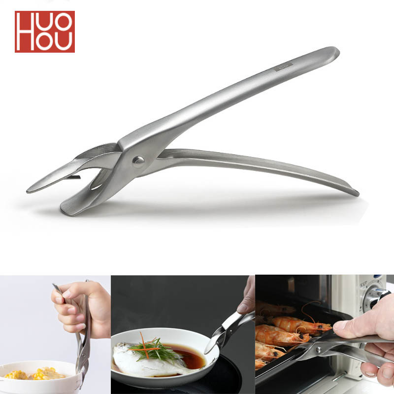 Huohou Anti-Hot Bowl Dishes Folder Stainless Steel Anti-Scalding Pot Bowl Anti-Hot Clip Manual Oven Clip H30