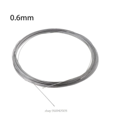 New 10m 304 Stainless Steel Wire Rope Soft Fishing Lifting Cable 7×7 Clothesline N12 20 Dropship