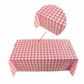 Red Plaid Disposable Plastic Table Covers Banquet Outdoor Picnic Party Tablecloths