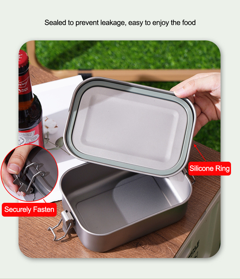 Titanium Lunchbox with Long Handle
