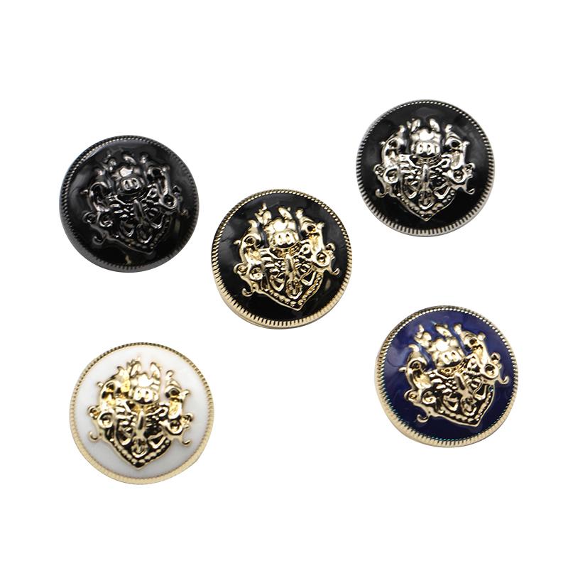 6pcs 10-28 mm golden gold metal buttons garment coat sewing accessories buttons for clothing crafts Black point oil button