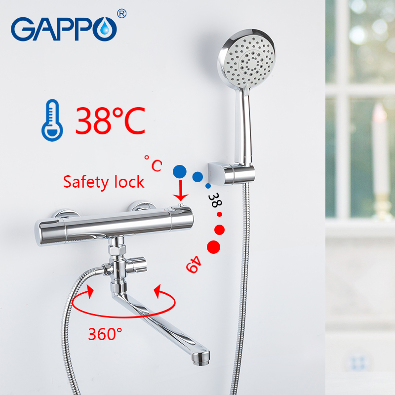 GAPPO thermostat shower Bathtub Faucets wall thermostat shower mitigeur baignoire thermostatic mixer bathroom bathtub faucets