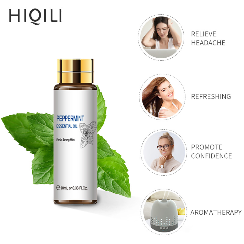 HIQILI Vanilla Essential Oils 10ML Diffuser Aroma Oil Sandalwood Peppermint Lavender Patchouli Ylang Ylang Rose Lemon Oil