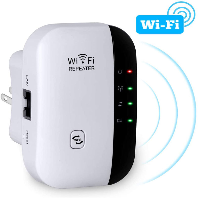 Wireless Wifi Repeater 300Mbps WiFi Signal Booster,2.4G Network with Integrated Antennas LAN Port
