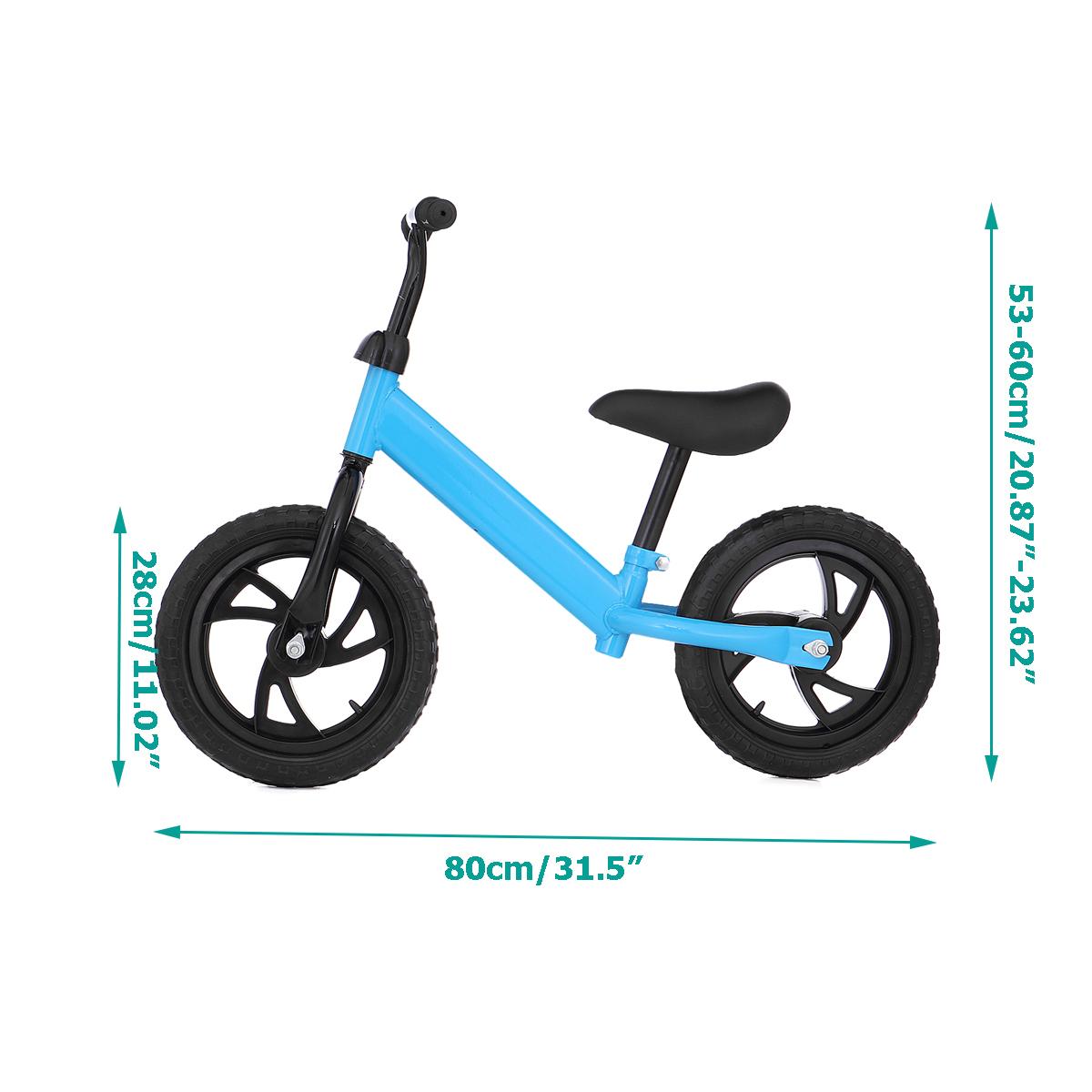 12" Kids Balance Bike No-Pedal Learn To Ride Training Bicycle Adjustable Seat Children Scooter Two Wheels Ride on Toys Gift