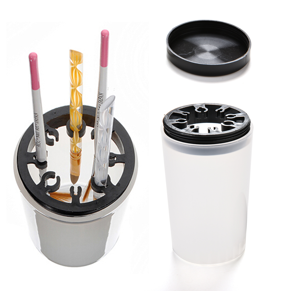 AACAR Cup Washing Water Container Cup Handy Holder Acrylic Pen Cleaner Nail Art Brush Pot Tools Nail Accessories